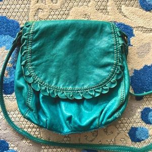 Lucky Brand Turquoise Teal Blue Leather Purse